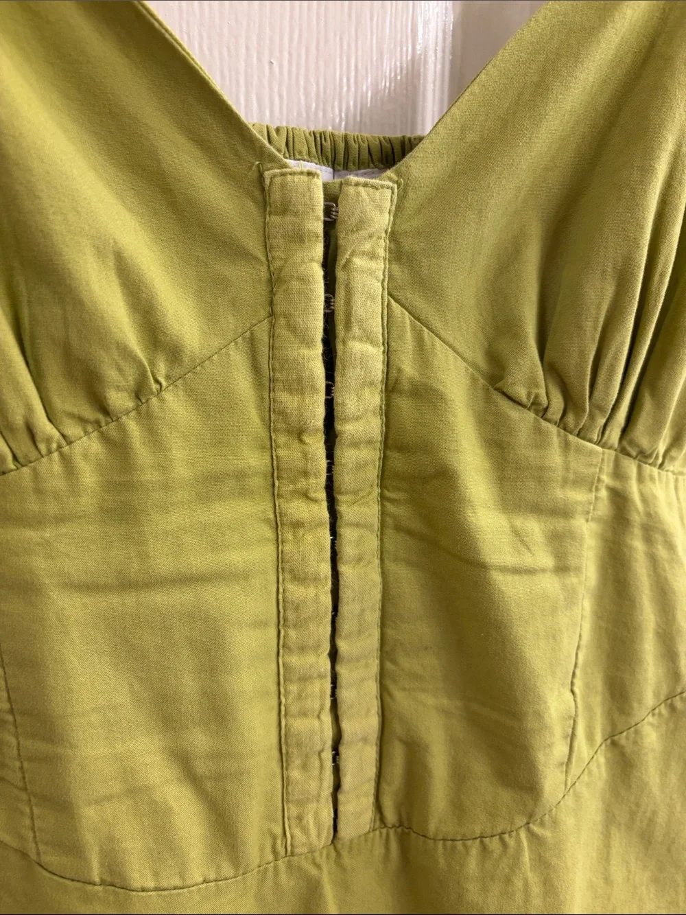 Chartreuse strapped Midi sundress